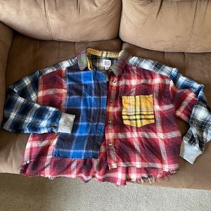 Urban Outfitters cropped flannel shirt